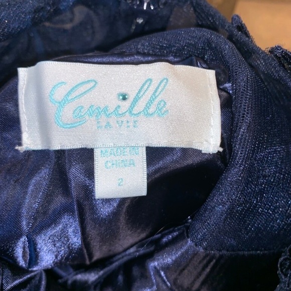 Camille navy blue formal dress - Picture 5 of 5